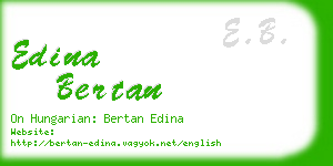 edina bertan business card